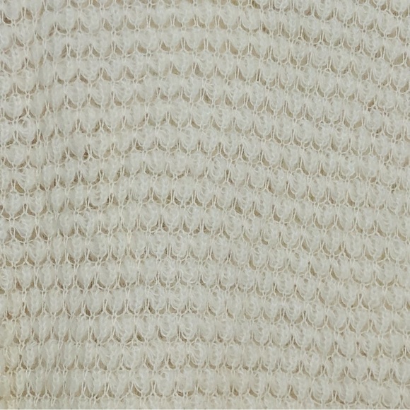 NWT ULLA JOHNSON Cream Laila Ruffled Alpaca-blend Lightweight Knit Sweater sz XL - Picture 15 of 16